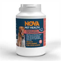 Nova Pet Health Premium Skin & Coat Supplement for Cats & Dogs - 90 tablets