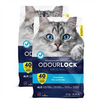 2 x Odourlock Clay Cat Litter - 12kg - Multi-Buy