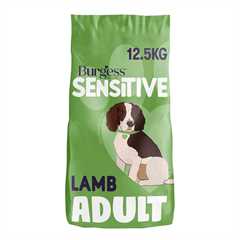 Burgess Sensitive Adult Dry Dog Food - Lamb & Rice - 12.5kg