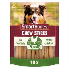 SmartBones SmartSticks Adult Dog Treats - Chicken - 10 Sticks