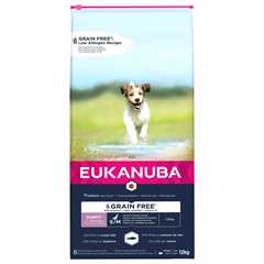 Eukanuba Grain Free Small/Medium Breed Puppy&Junior Dry Dog Food - Ocean Fish -  12kg