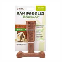 Bamboodles T-Bone Dog Chew - Beef - Medium