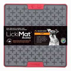 Lickimat Buddy Tuff Treat Mat - Red - 20x20cm