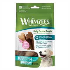 WHIMZEES Puppy Stix Med/Large Dental Dog Chew Treat - 14 pack